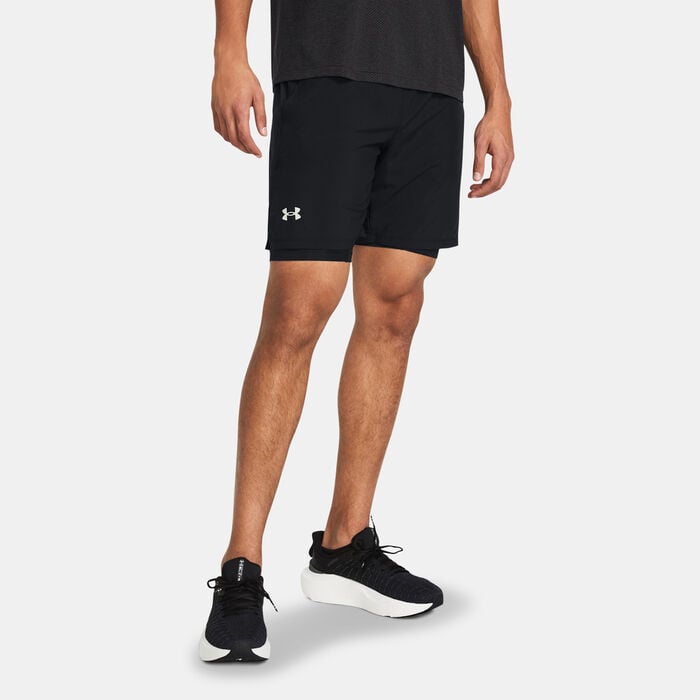 Under Armour Men's Launch 2-in-1 Shorts Black Under Armour Men's Launch 2-in-1 Shorts Black image number 0