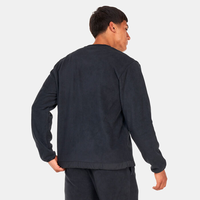 Nike Men's Club+ Fleece Winterized Crew Sweatshirt Black Nike Men's Club+ Fleece Winterized Crew Sweatshirt Black image number 1