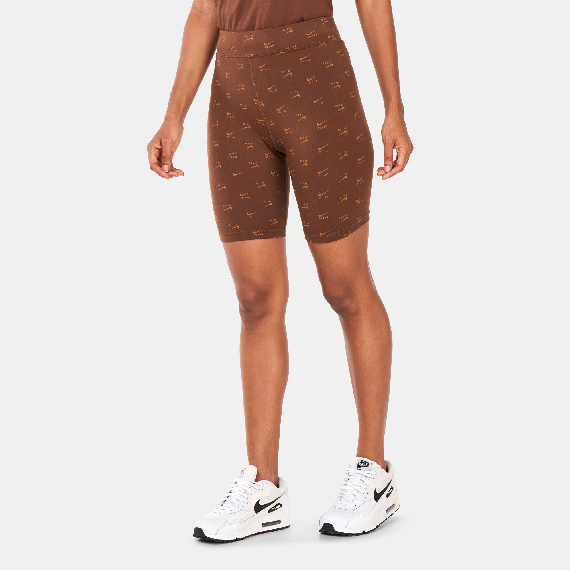 Women s Air High Waisted Bike Shorts Brown Nike in KSA SSS