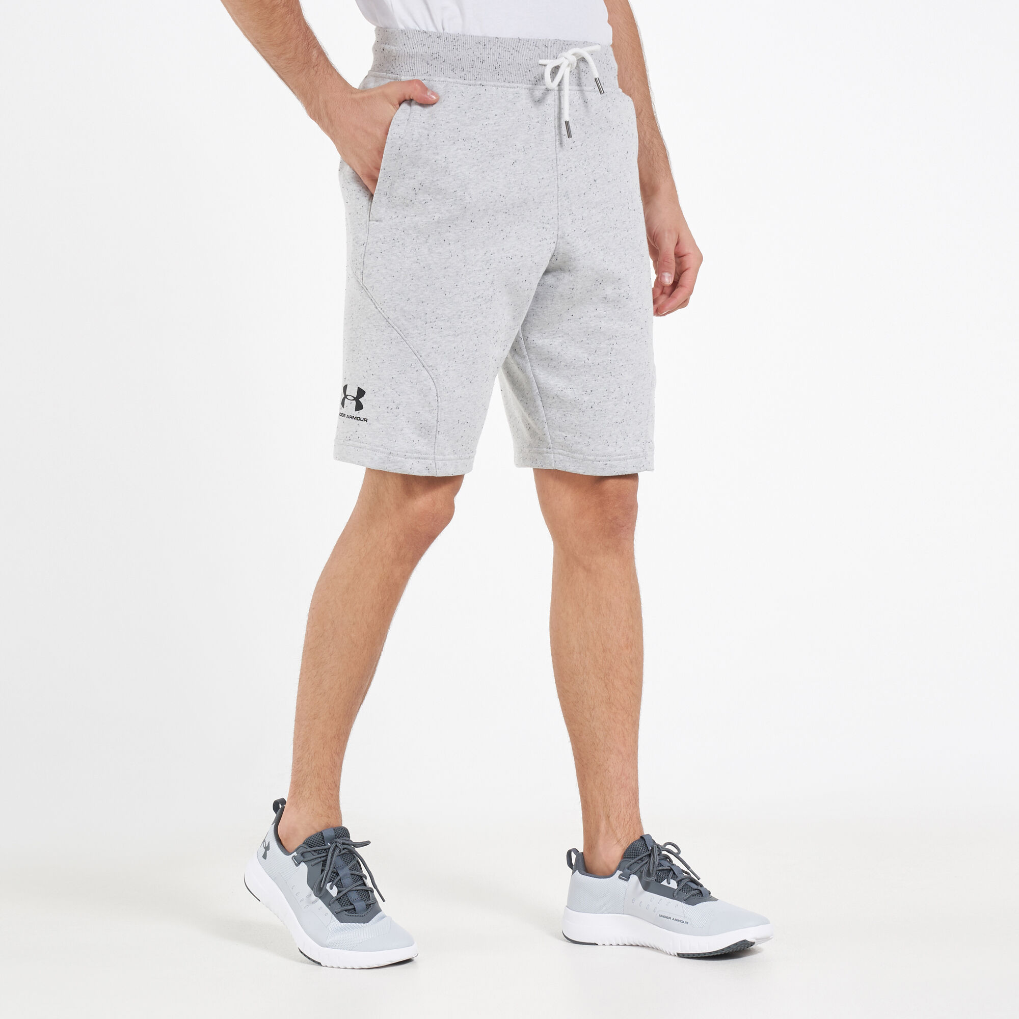 Buy Under Armour Men s Speckled Fleece Shorts White in KSA SSS