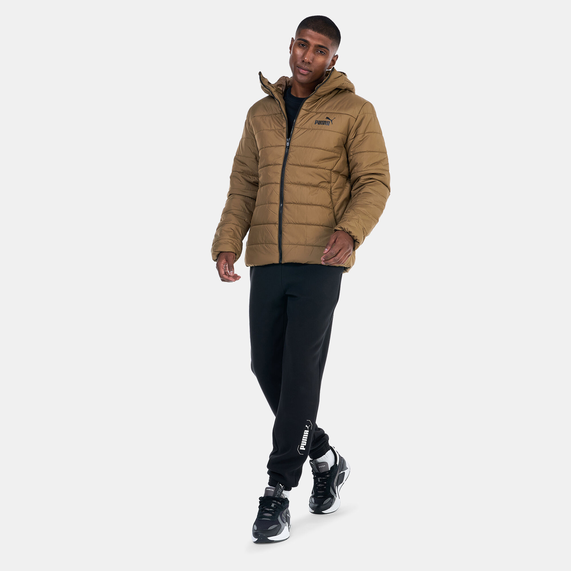 Buy PUMA Men s Essentials Hooded Padded Jacket Brown in KSA SSS