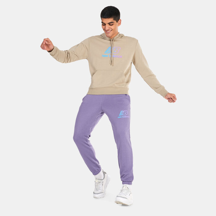 New Balance Men's Essentials Puff Print Pullover Hoodie Grey image number 2