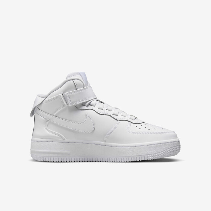 Nike Kids' Air Force 1 Mid EasyOn Shoes White image number 2