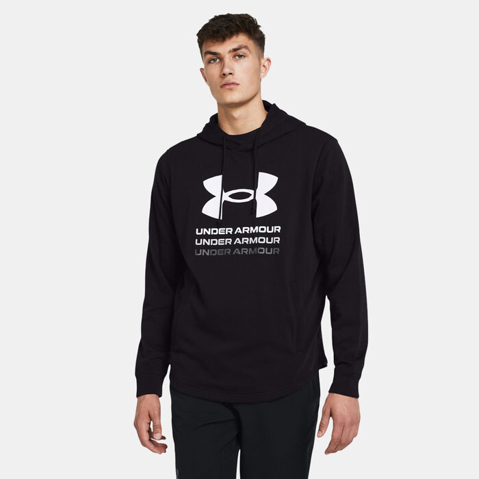 Under Armour Men's Rival Terry Graphic Hoodie Black image number 0