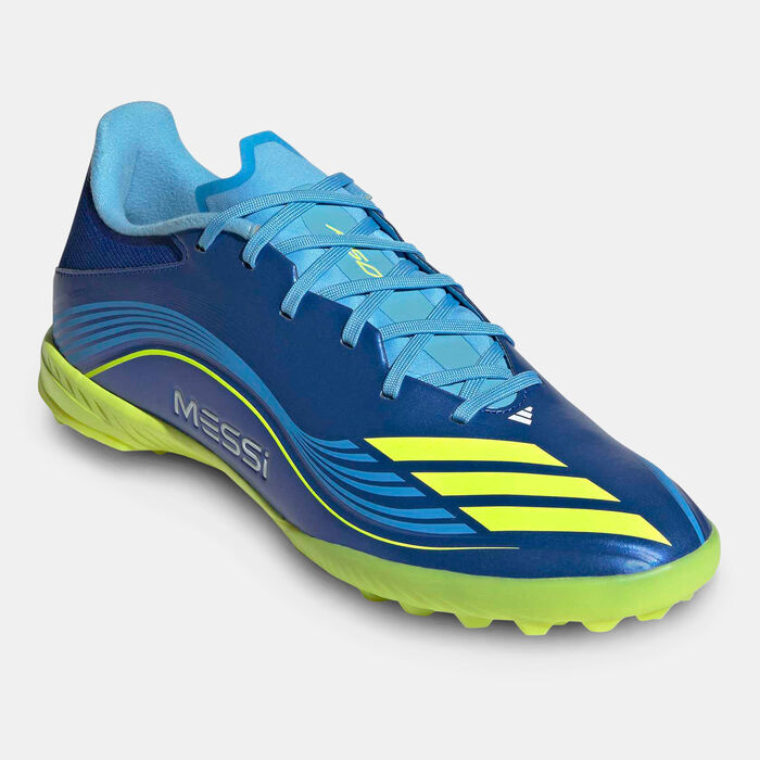 adidas Men's F50 Messi League Turf Ground Football Shoes Blue adidas Men's F50 Messi League Turf Ground Football Shoes Blue image number 1