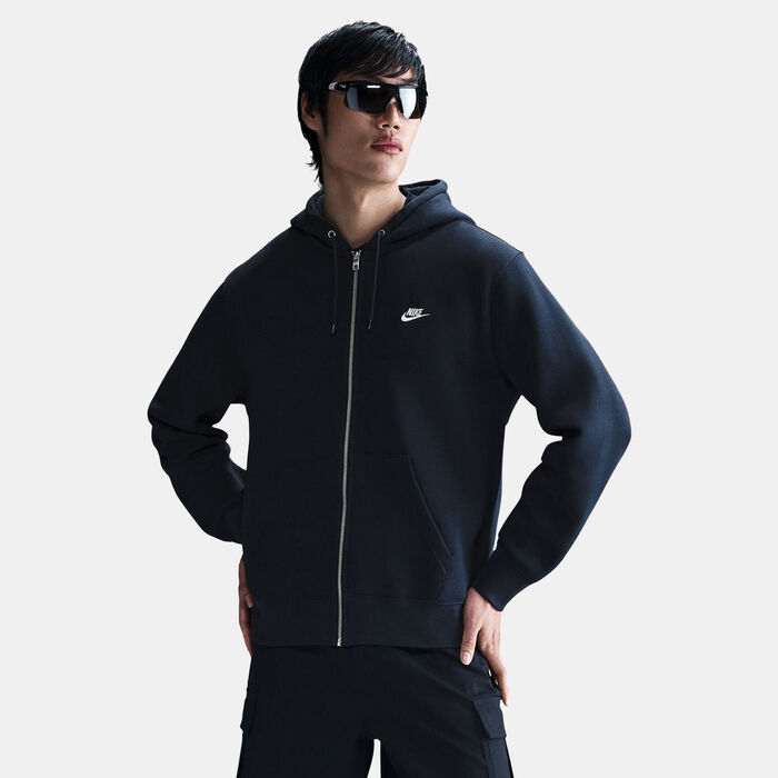 Nike Men's Club Fleece Full-Zip Hoodie Blue Nike Men's Club Fleece Full-Zip Hoodie Blue image number 0