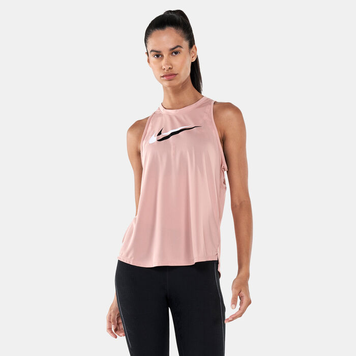 Nike Women's Dri-FIT Swoosh Running Tank Top Peach Nike Women's Dri-FIT Swoosh Running Tank Top Peach image number 0
