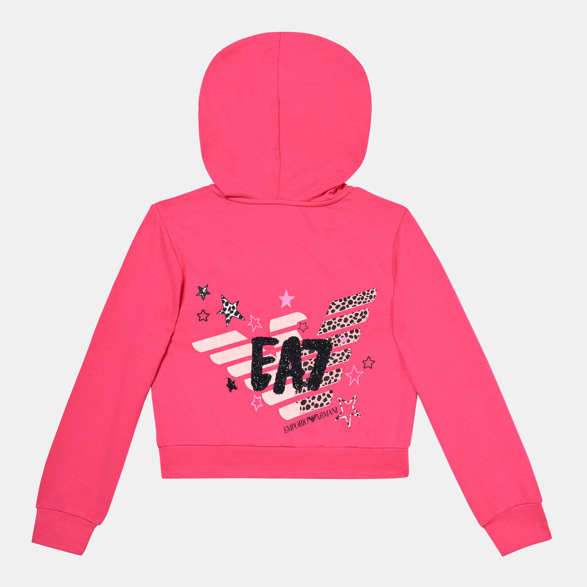 Kids Graphic Full Zip Hoodie Older Kids Pink EA7 Emporio Armani in KSA SSS