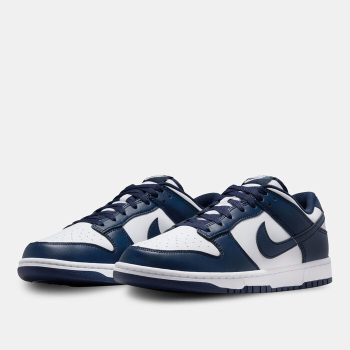 Nike Men's Dunk Low Retro Shoes Blue Nike Men's Dunk Low Retro Shoes Blue image number 3