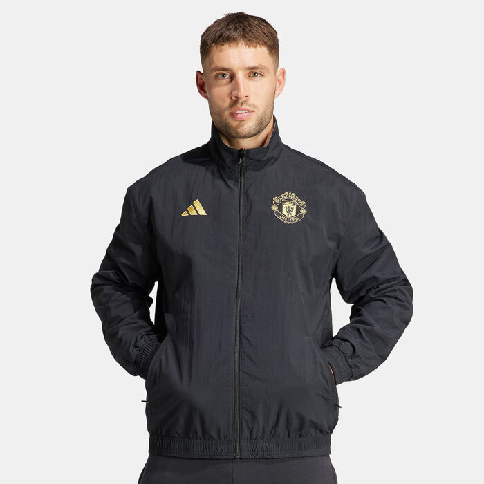 adidas Men's Manchester United Stone Roses Anthem Jacket Black adidas Men's Manchester United Stone Roses Anthem Jacket Black image number 0