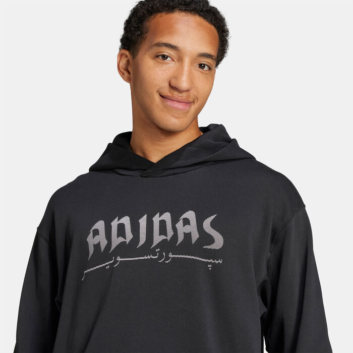 adidas Men's Bloom Sky Printed Hoodie Black adidas Men's Bloom Sky Printed Hoodie Black image number 3
