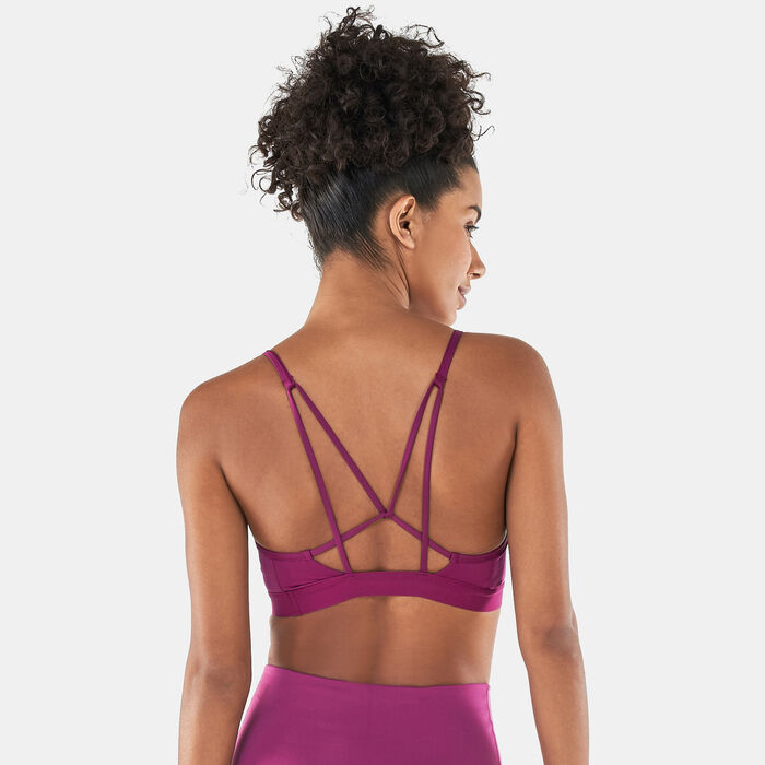 Nike Women's Dri-FIT Indy Icon Clash Strappy Graphic Sports Bra White Nike Women's Dri-FIT Indy Icon Clash Strappy Graphic Sports Bra White image number 1