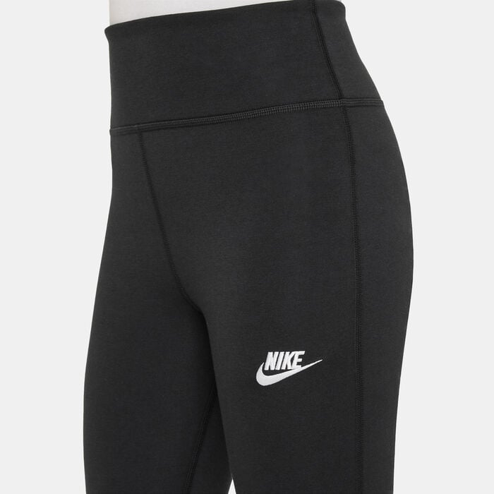 Nike Kids' Sportswear Classic High-Waisted Flared Leggings Black Nike Kids' Sportswear Classic High-Waisted Flared Leggings Black image number 2