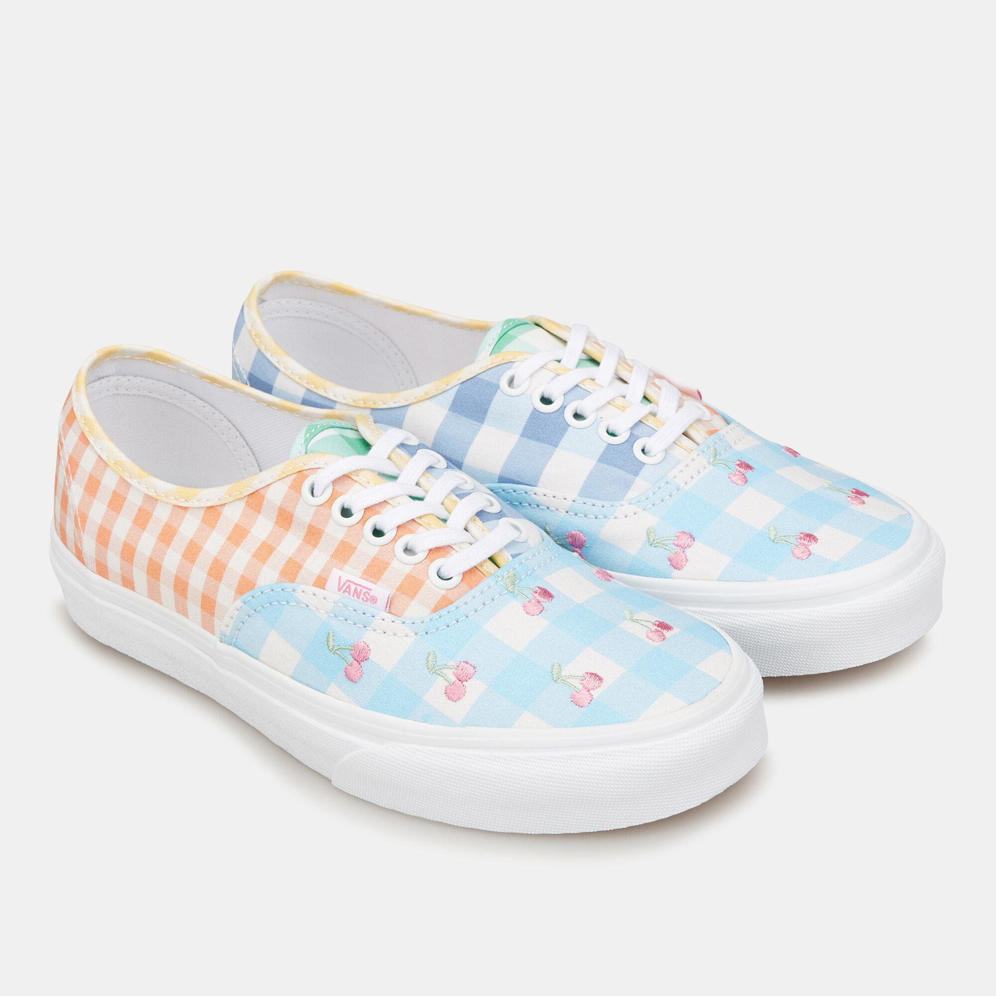 Vans blue gingham on sale