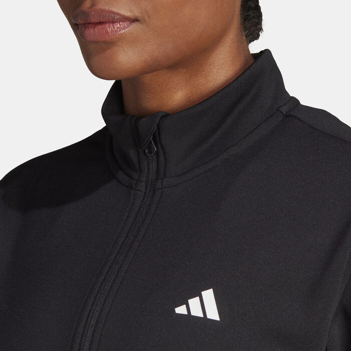 adidas Women's AEROREADY Train Essentials Track Jacket Black adidas Women's AEROREADY Train Essentials Track Jacket Black image number 3