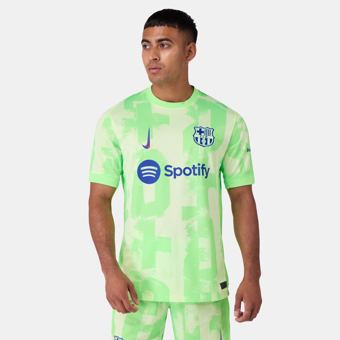 Nike Men's FC Barcelona 24/25 Third Replica Football Jersey Green Nike Men's FC Barcelona 24/25 Third Replica Football Jersey Green image number 0