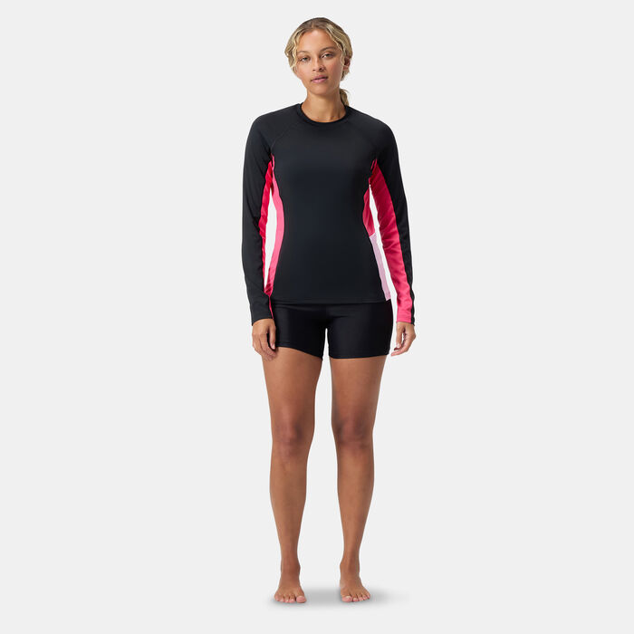 Speedo Women's Long Sleeve Swimming Top Black Speedo Women's Long Sleeve Swimming Top Black image number 2