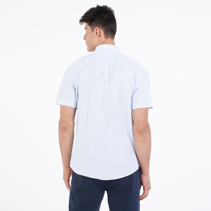 Timberland Men's New Seersucker Shirt Red Timberland Men's New Seersucker Shirt Red image number 1