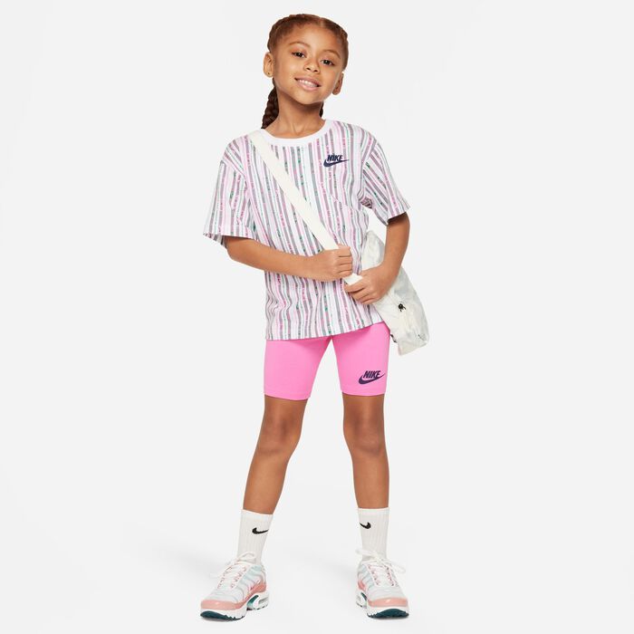 Nike Kids' Happy Camper Bike Shorts Set Pink Nike Kids' Happy Camper Bike Shorts Set Pink image number 0