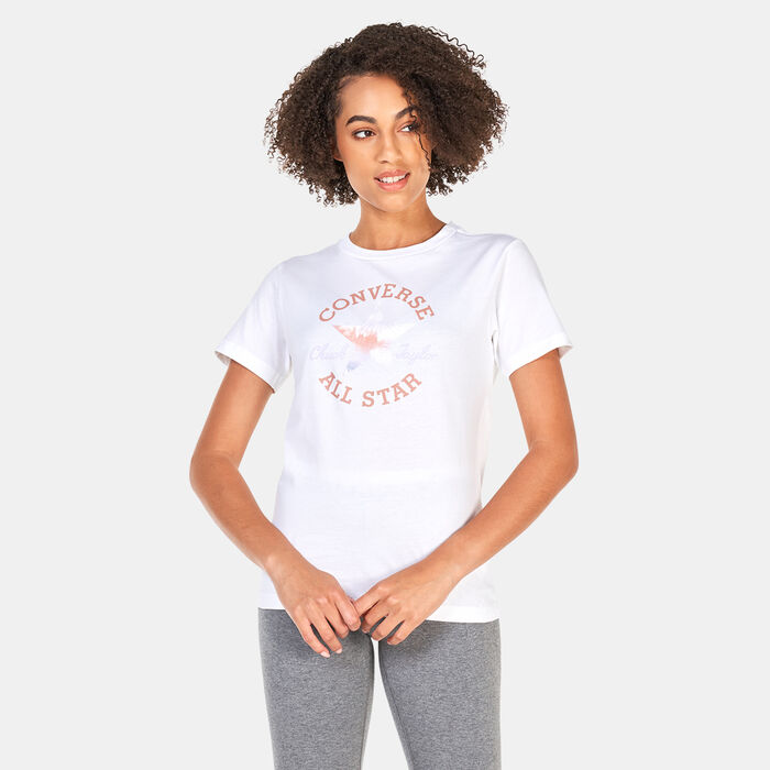 Converse Women's Chuck Patch Infill T-Shirt White Converse Women's Chuck Patch Infill T-Shirt White image number 0
