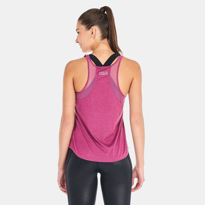 New Balance Women's Impact Run Tank Top Pink image number 1