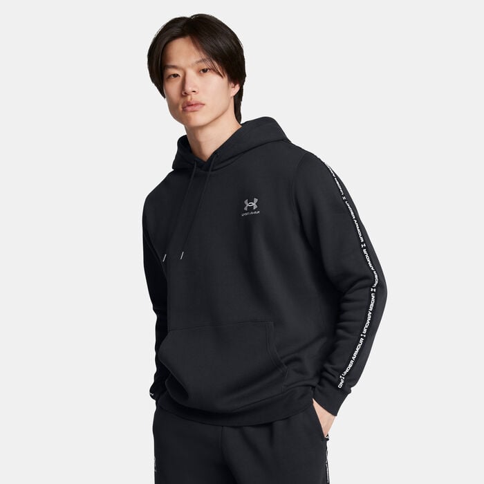 Under Armour Men's Icon Fleece Taping Hoodie Black Under Armour Men's Icon Fleece Taping Hoodie Black image number 0