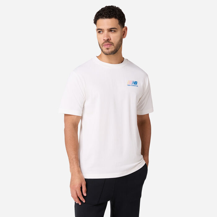 New Balance Men's Athletics Logo T-Shirt Beige New Balance Men's Athletics Logo T-Shirt Beige image number 0