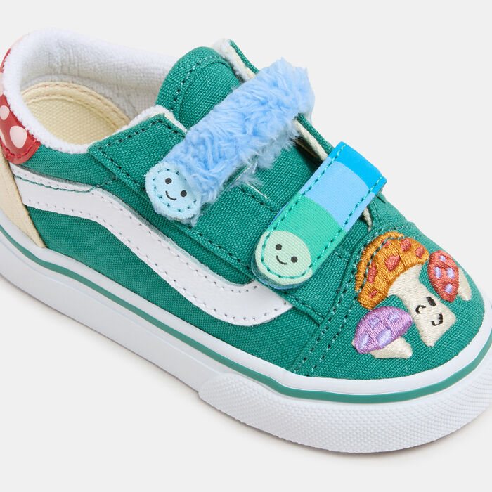 Vans Kids' Old Skool Velcro Unisex Shoes (Baby and Toddler) Green Vans Kids' Old Skool Velcro Unisex Shoes (Baby and Toddler) Green image number 3