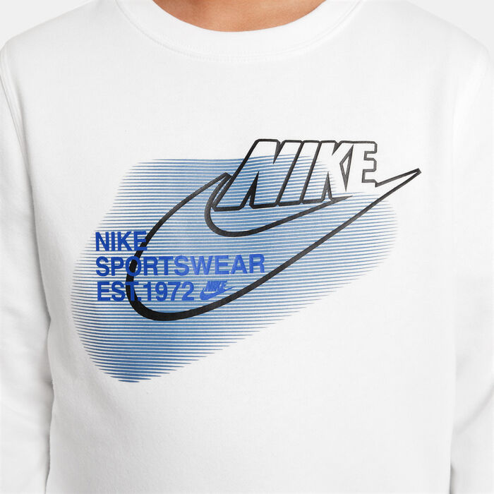 Nike Kids' Sportswear Standard Issue Sweatshirt White image number 6