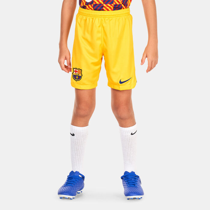 Nike Kids' F.C. Barcelona Dri-FIT Stadium 4th Shorts - 2022/23 yellow image number 0