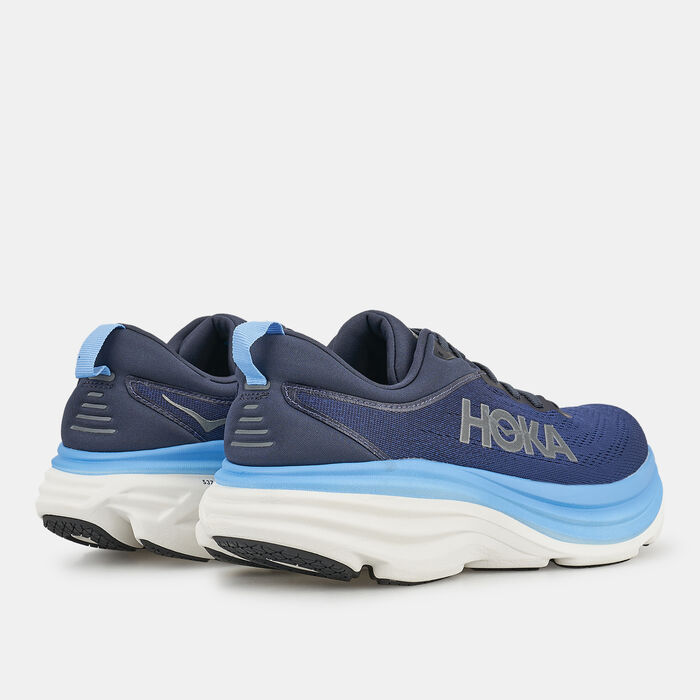 HOKA Men's Bondi 8 Shoe Grey HOKA Men's Bondi 8 Shoe Grey image number 3