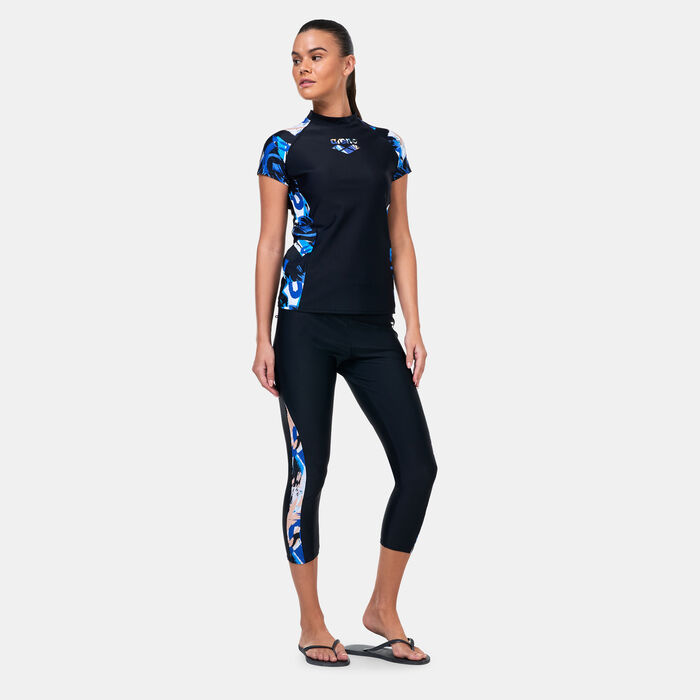 Arena Women's Modesty 3/4 Swimming Leggings Multi-Color Arena Women's Modesty 3/4 Swimming Leggings Multi-Color image number 2