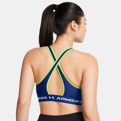 Under Armour Women's Armour Medium-Support Training Sports Bra Blue Under Armour Women's Armour Medium-Support Training Sports Bra Blue