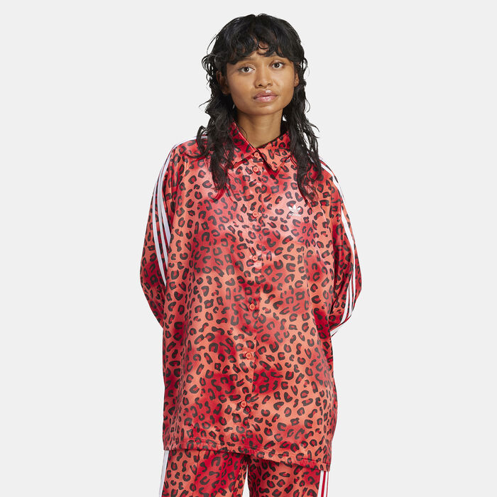 adidas Originals Women's Leopard Luxe Shirt Red image number 0