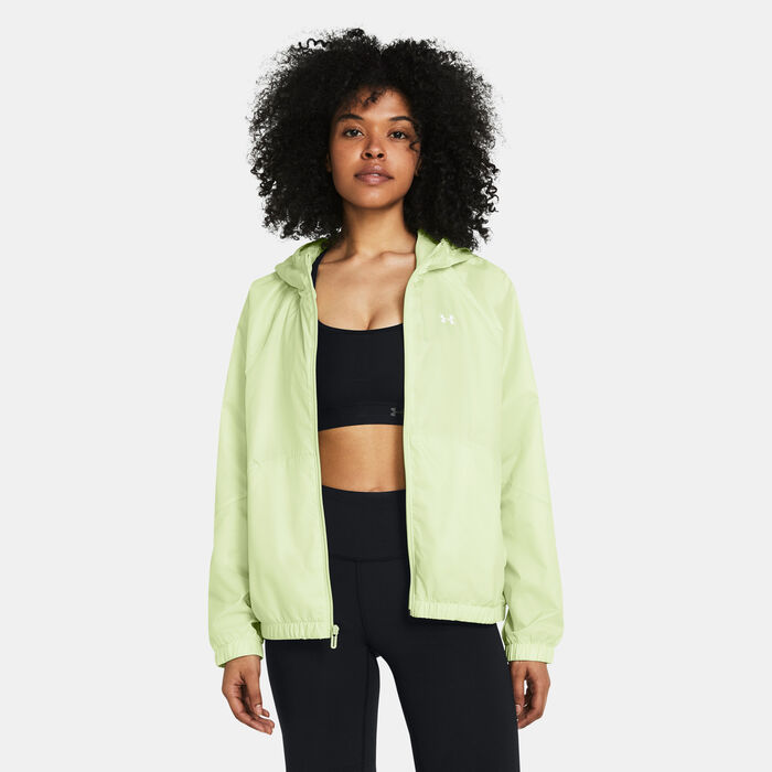 Under Armour Women's Rival Windbreaker Jacket Green Under Armour Women's Rival Windbreaker Jacket Green image number 0