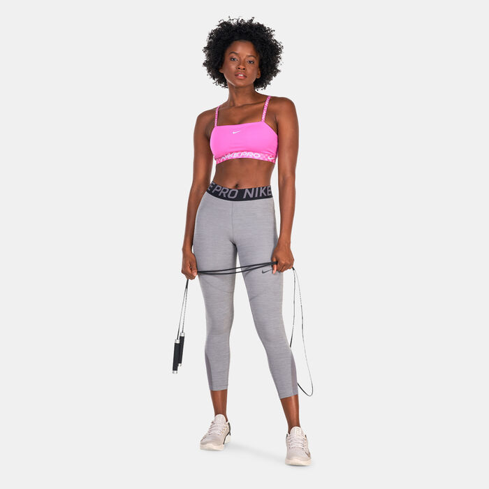 Nike Women's Pro Indy Dri-FIT Light-Support Bandeau Sports Bra Pink Nike Women's Pro Indy Dri-FIT Light-Support Bandeau Sports Bra Pink image number 2