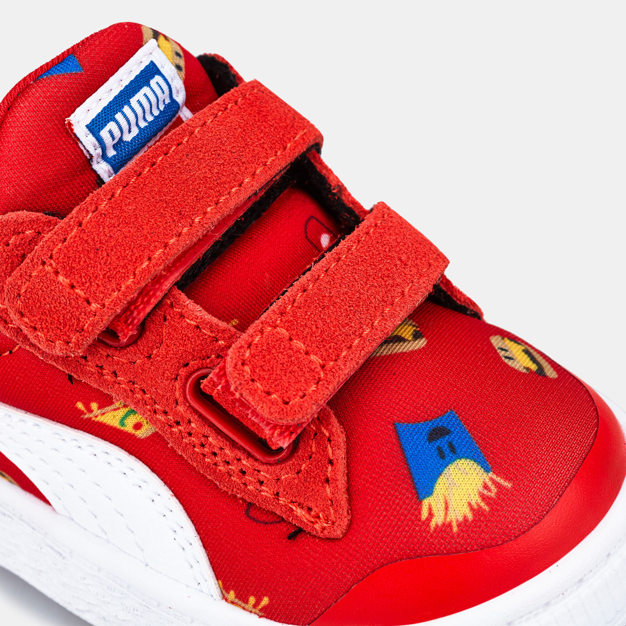 Kids red top puma suede