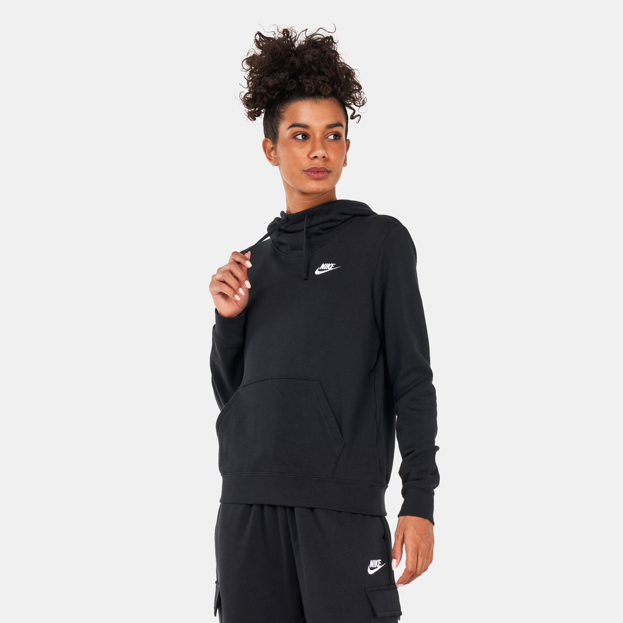 Nike club fleece drawstring hoodie 2025