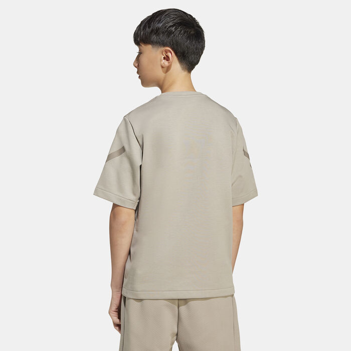 adidas Kids' Z.N.E. T-Shirt Grey adidas Kids' Z.N.E. T-Shirt Grey image number 1