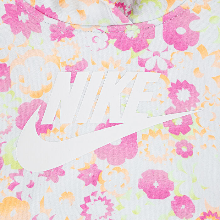Nike Kids' Flow-Ral Allover Print Hoodie Pink Nike Kids' Flow-Ral Allover Print Hoodie Pink image number 2