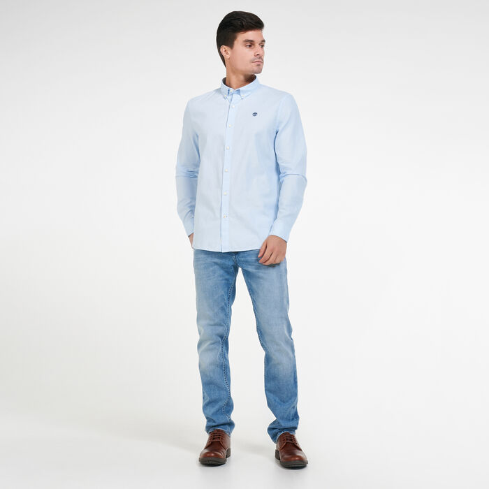 Timberland Men's Ela River Elevated Oxford Shirt Blue image number 2