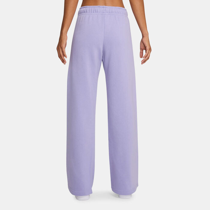 Nike Women's Sportswear Club Fleece Wide-Leg Pants Purple Nike Women's Sportswear Club Fleece Wide-Leg Pants Purple image number 1