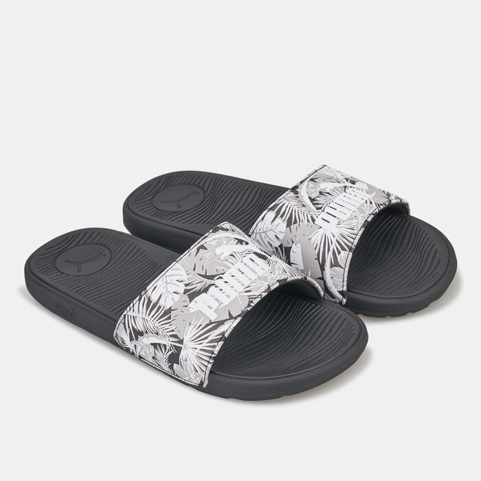 PUMA Women's Cool Cat 2.0 Flower Slides Grey PUMA Women's Cool Cat 2.0 Flower Slides Grey image number 0