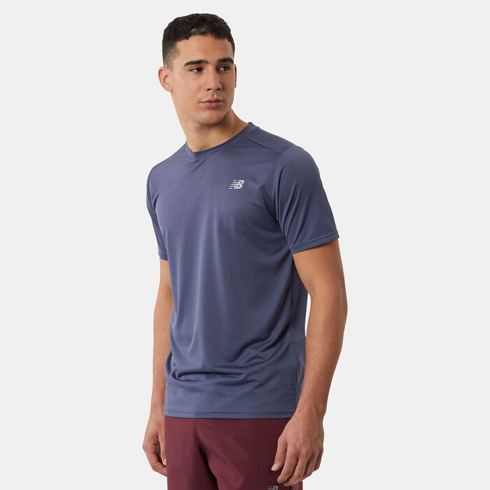 New Balance Men's Core Run T-Shirt Pink image number 2