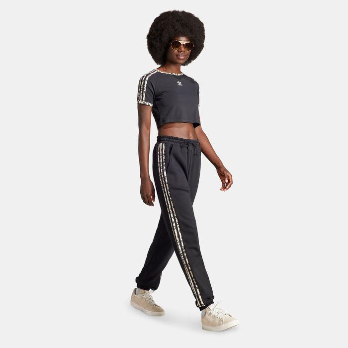 adidas Originals Women's Leopard Luxe Sweatpants Black adidas Originals Women's Leopard Luxe Sweatpants Black image number 2