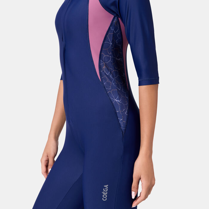 COEGA Women's Slim-Kini 3/4 One-Piece Swimsuit Blue image number 2