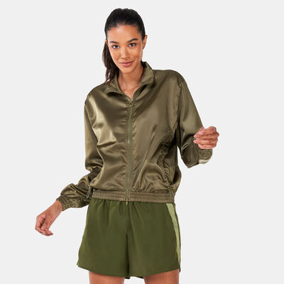 adidas Originals Women's Satin Track Jacket Green