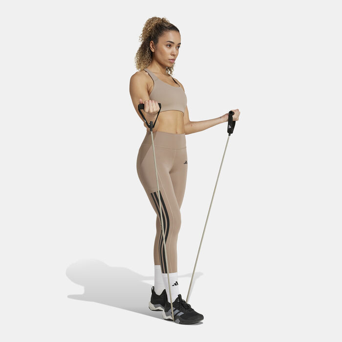 adidas Women's Powerimpact Medium-Support Training Sports Bra Brown adidas Women's Powerimpact Medium-Support Training Sports Bra Brown image number 2