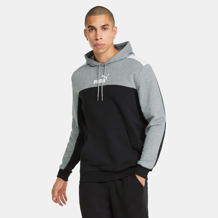 PUMA Men's Essentials+ Block Hoodie Black PUMA Men's Essentials+ Block Hoodie Black image number 0