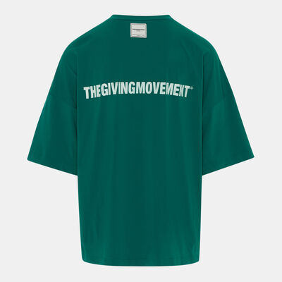 The Giving Movement Men's Exaggerated Sleeve Reflective T-Shirt Green The Giving Movement Men's Exaggerated Sleeve Reflective T-Shirt Green